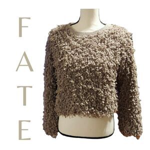 Gray Fate sweater Fuzzy womens size small